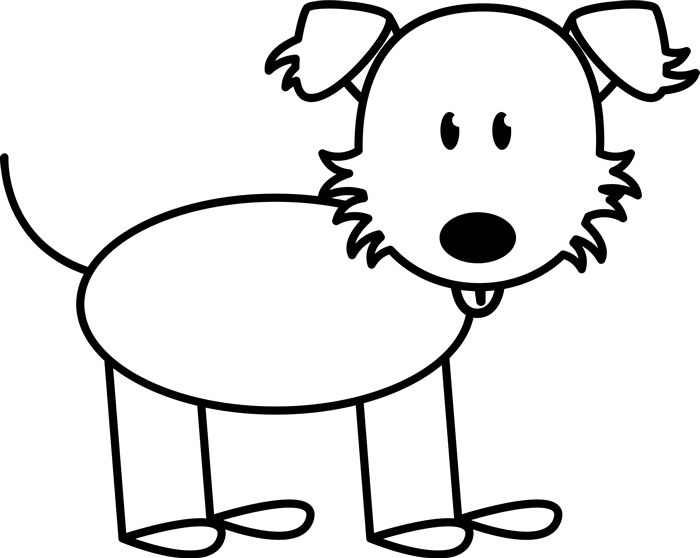 Scruffy Dog Rubber Stamp | Stick Figure Stamps – Stamptopia
