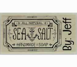 Sea Salt Handmade Soap Custom Stamp - 3" X 1.5" - Stamptopia