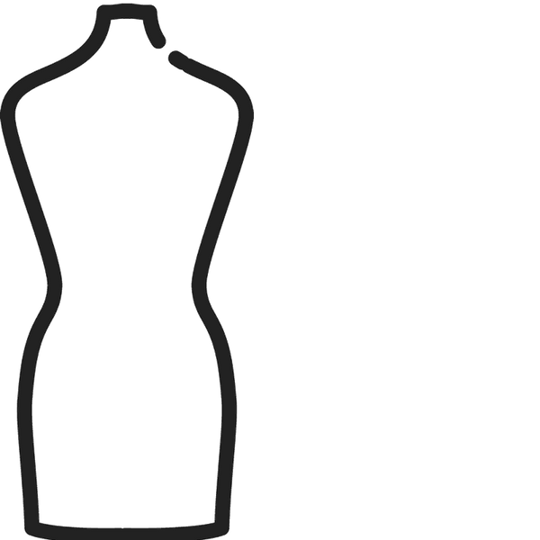 Sewing Mannequin Outline Rubber Stamp - Stamptopia