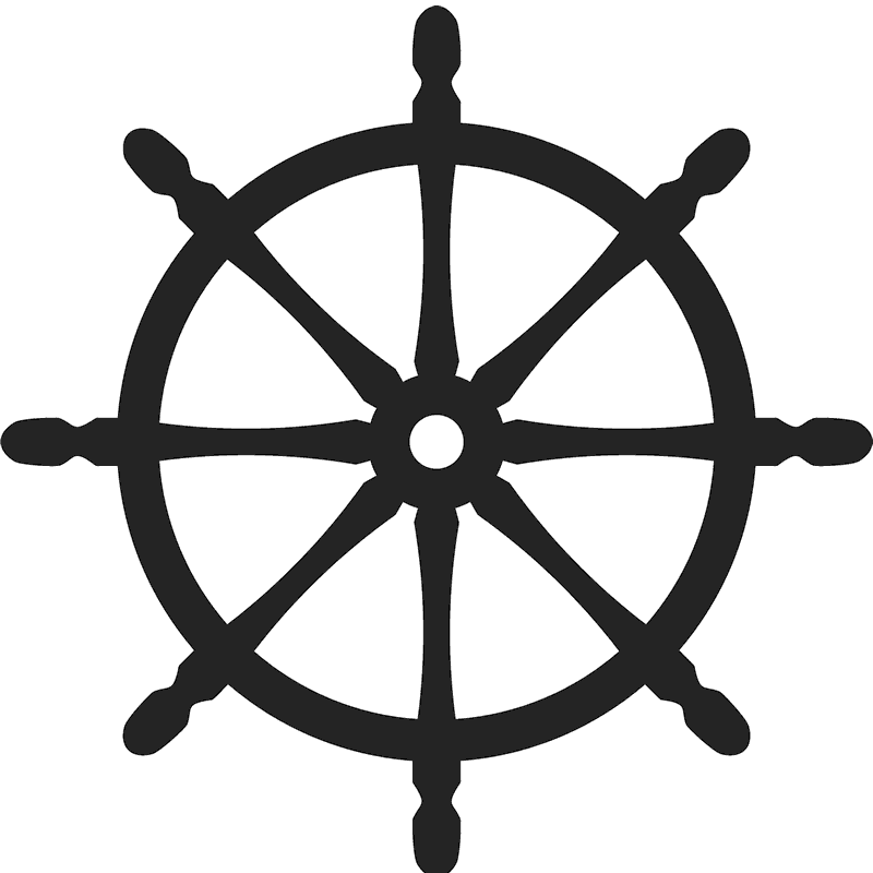 Ship Wheel Rubber Stamp - Stamptopia