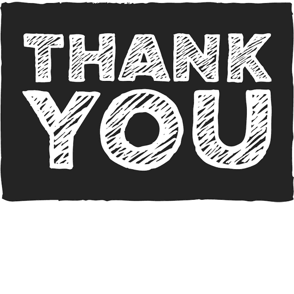 Sketched Blackboard Thank You Stamp - Stamptopia