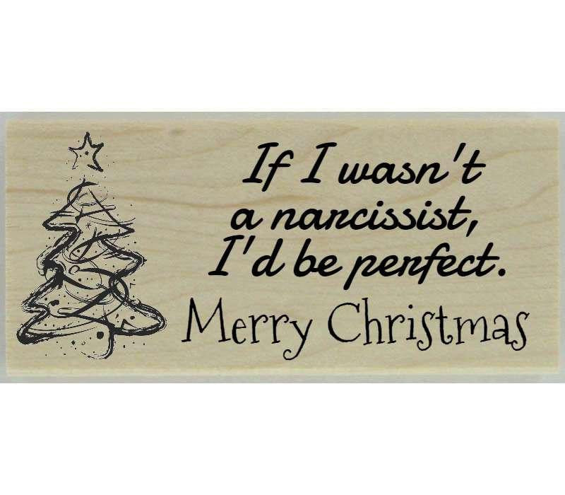 Sketched Christmas Tree Stamp - 2.5" X 1" - Stamptopia