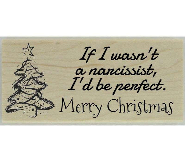 Sketched Christmas Tree Stamp - 2.5" X 1" - Stamptopia