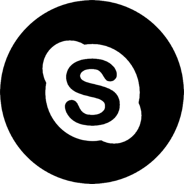 Skype Round Logo Rubber Stamp - Stamptopia
