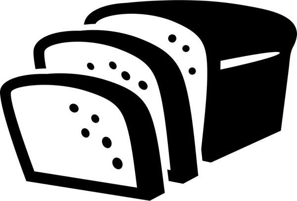 Sliced Bread Loaf Rubber Stamp - Stamptopia
