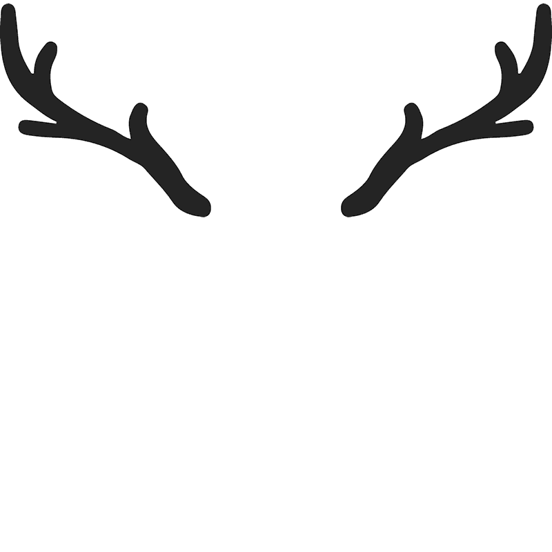 Small Antlers Rubber Stamp - Stamptopia