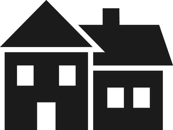 Small Split-Level Home Stamp - Stamptopia