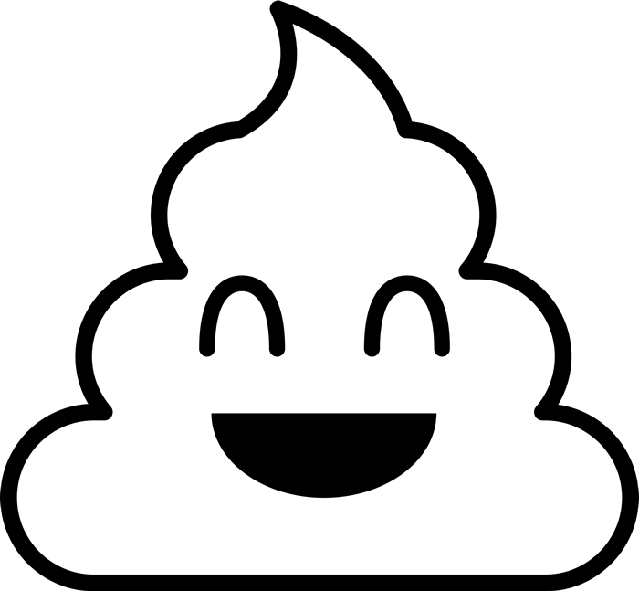 Smiling Poop Emoji Rubber Stamp - Stamptopia
