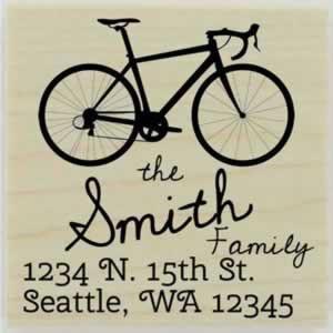 Smith Custom Bike Address Stamp - 1.5" X 1.5" - Stamptopia