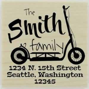 Smith Custom Scooter Address Stamp - 1.5" X 1.5" - Stamptopia