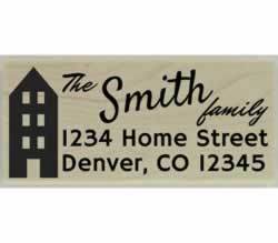 Smith Family Home Return Address Stamp - 2.5" X 1" - Stamptopia