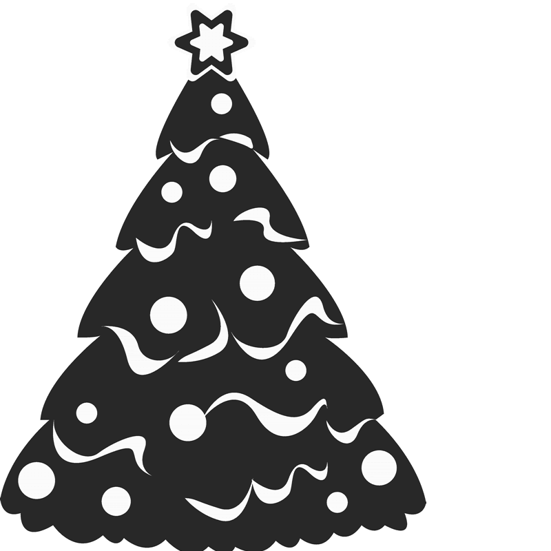Snowy Christmas Tree Rubber Stamp - Stamptopia