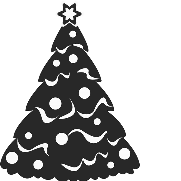 Snowy Christmas Tree Rubber Stamp - Stamptopia