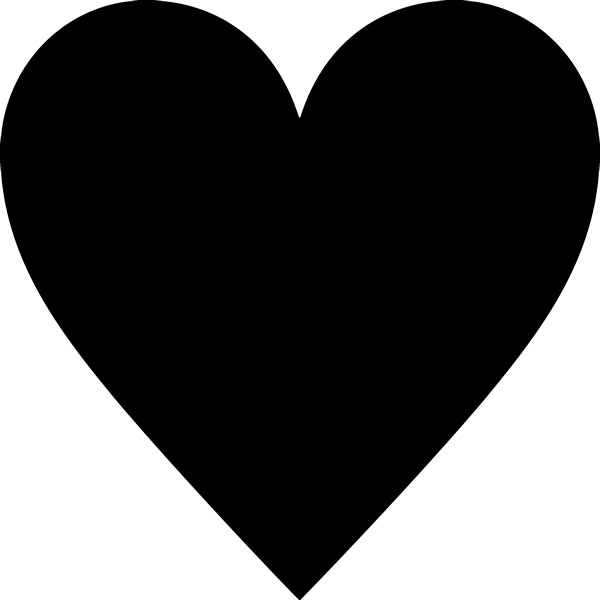 Solid Heart Emoji Rubber Stamp - Stamptopia