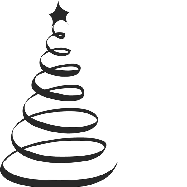 Spiral Christmas Tree Stamp - Stamptopia