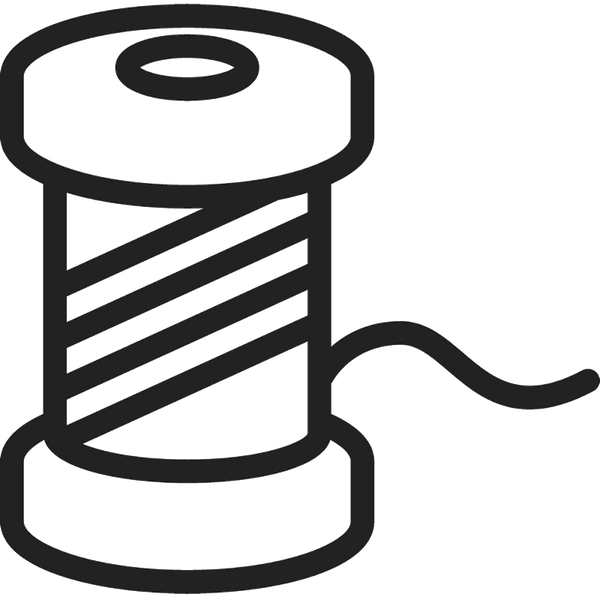Spool Of Thread Outline Rubber Stamp - Stamptopia