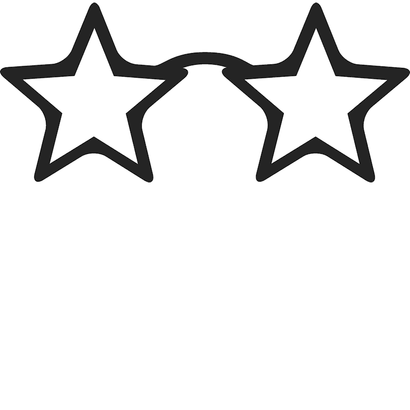 Star-Struck Glasses Stamp - Stamptopia