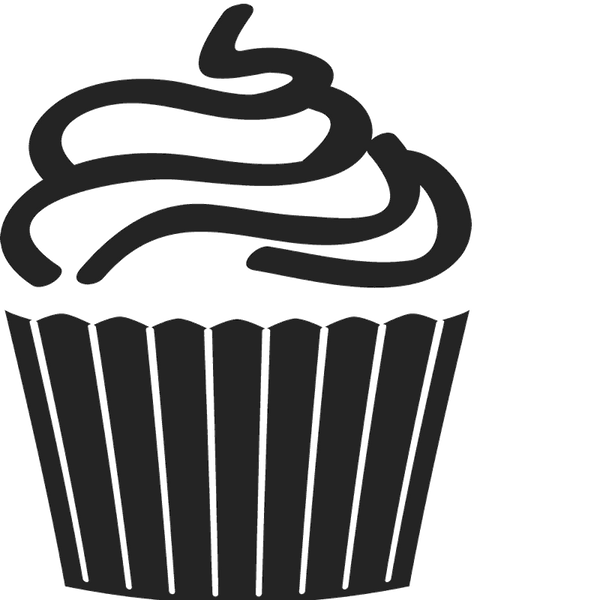 Swirl Frosted Cupcake Rubber Stamp - Stamptopia