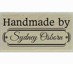 Sydney Handmade By Custom Stamp - 1.5" X 0.75" - Stamptopia