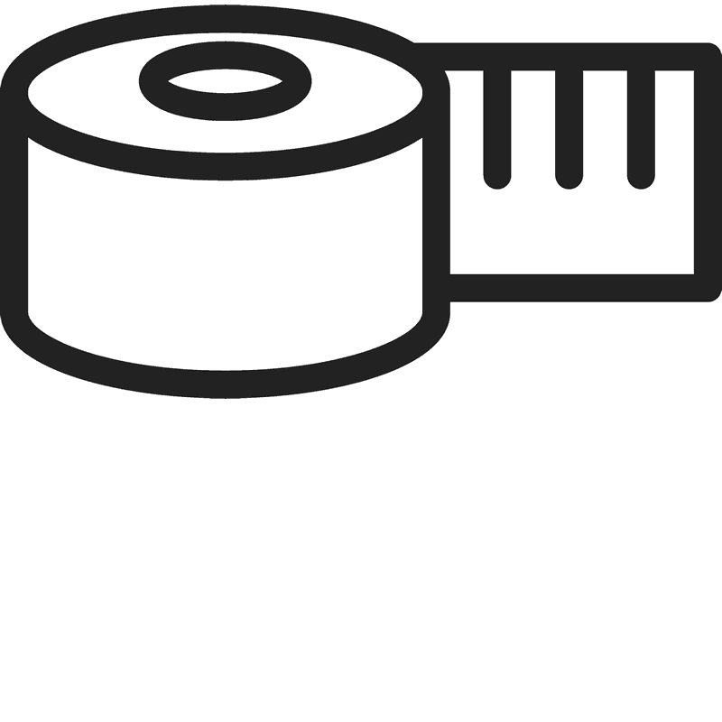 Tape Measure Outline Rubber Stamp - Stamptopia