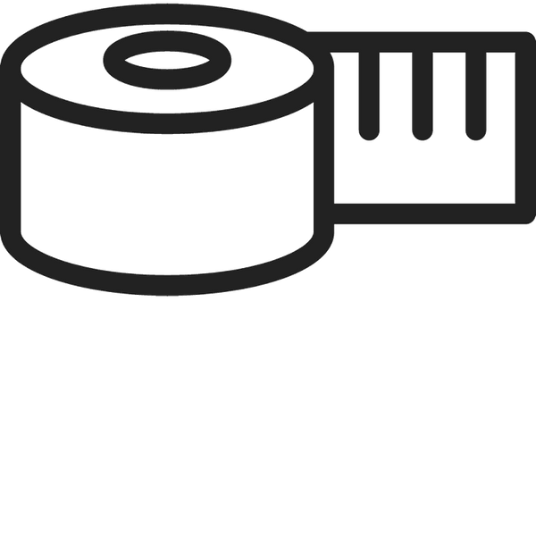 Tape Measure Outline Rubber Stamp - Stamptopia