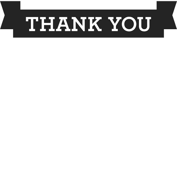 Thank You Banner Stamp - Stamptopia