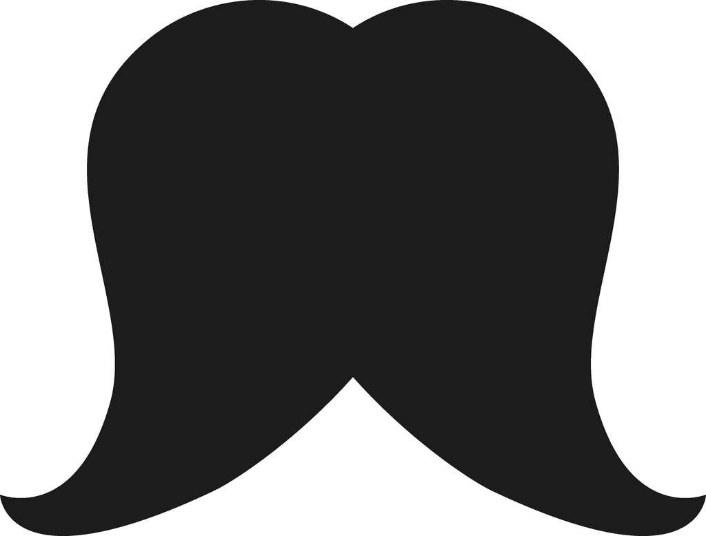 The Curtain Mustache Rubber Stamp - Stamptopia