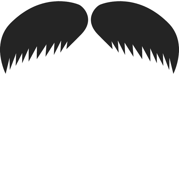The Shag Mustache Rubber Stamp - Stamptopia