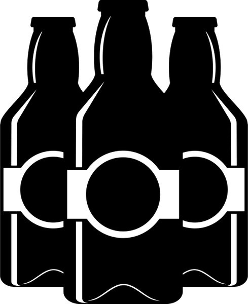 Three Bottles Of Beer Rubber Stamp - Stamptopia