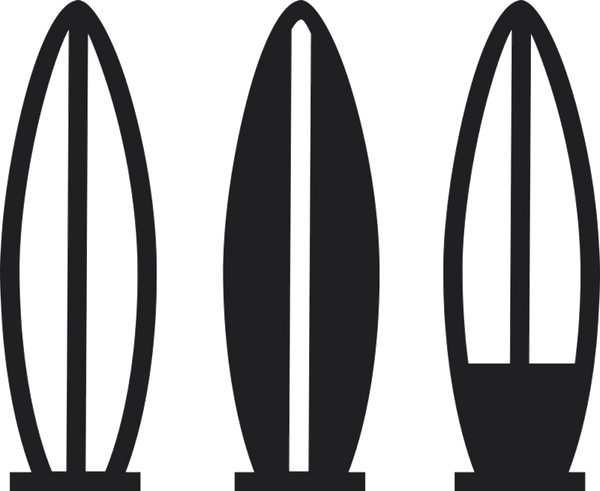 Three Surfboards Rubber Stamp - Stamptopia