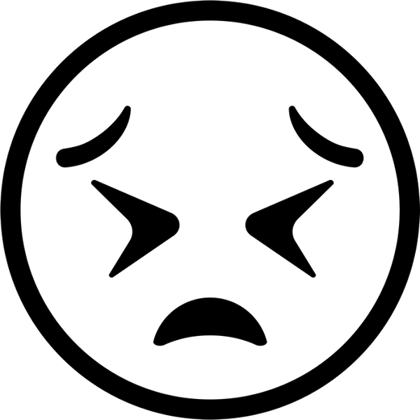 Tired Face Emoji Rubber Stamp - Stamptopia