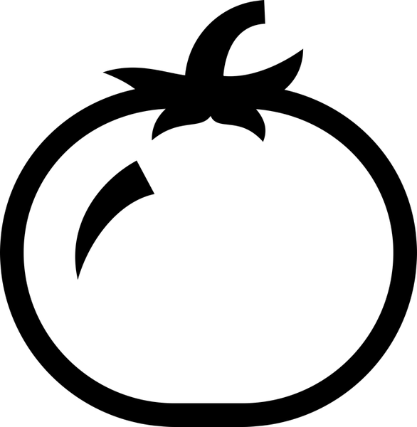 Tomato Outline Rubber Stamp - Stamptopia