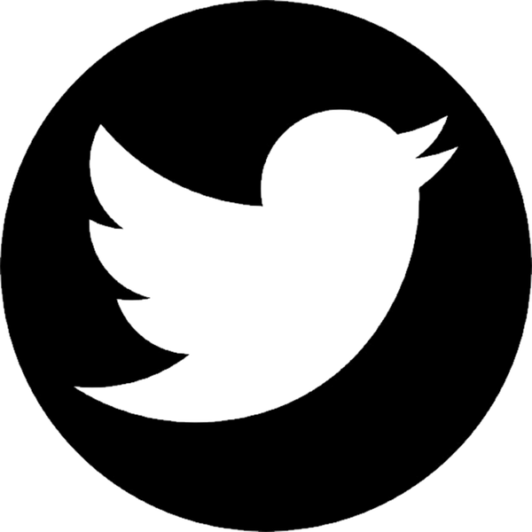 Twitter Round Logo Rubber Stamp - Stamptopia