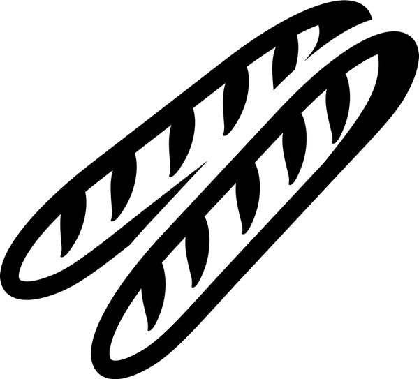 Two Loaves Of Bread Rubber Stamp - Stamptopia