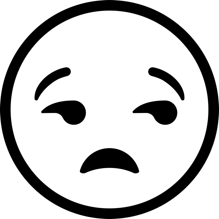 Unamused Face Emoji Stamp - Stamptopia