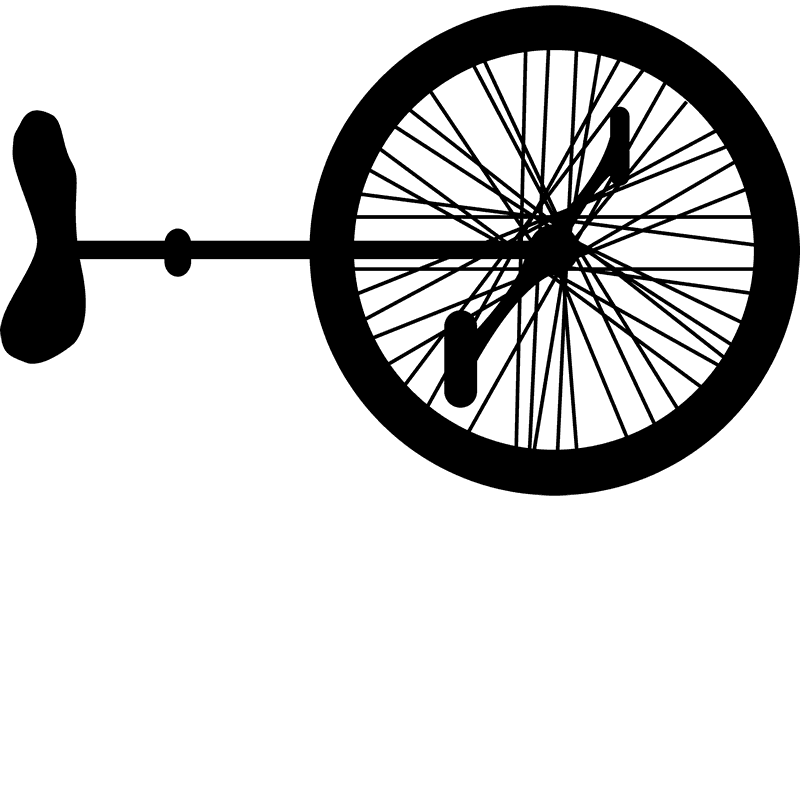 Unicycle Rubber Stamp - Stamptopia