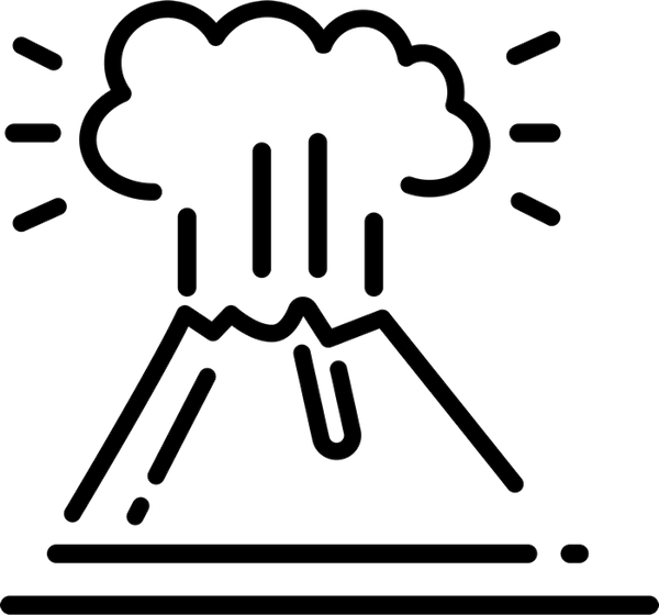 Volcano Rubber Stamp - Stamptopia
