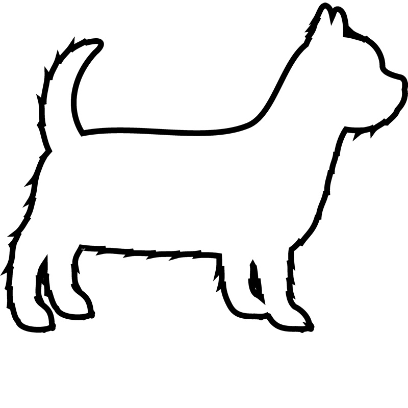 Yorkshire Terrier Rubber Stamp (Outline) - Stamptopia