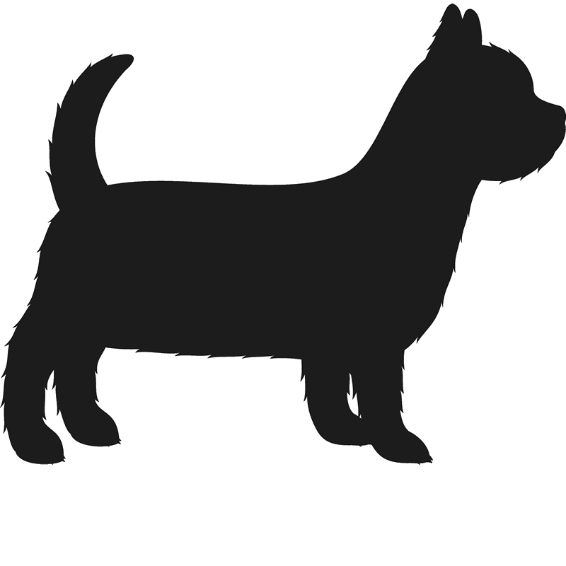 Yorkshire Terrier Stamp (Silhouette) - Stamptopia