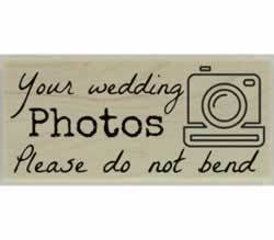 Your Wedding Photos Rubber Stamp - 2.5" X 1" - Stamptopia